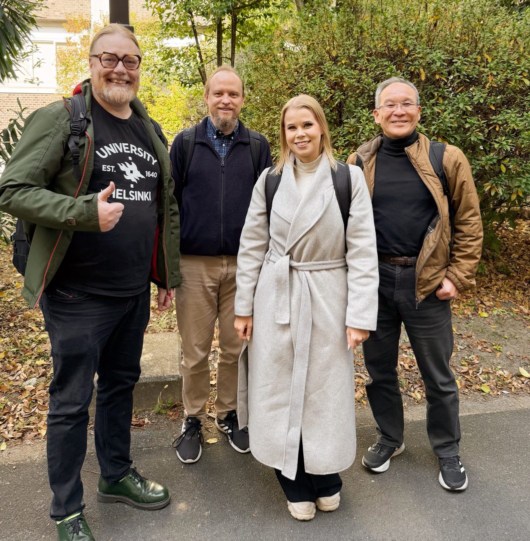 Four implementers of Ikehata's enclosure method in Kyoto in January 2026. Samuli Siltanen. Andreas Hauptmann, Siiri Rautio and Takashi Ohe. 